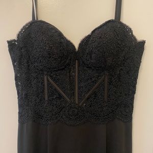 Lace bustier gown